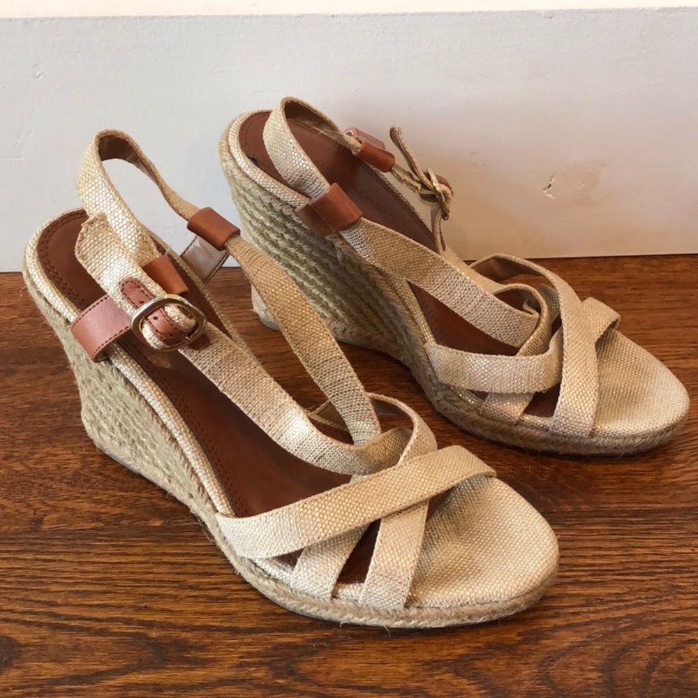 Shimmery espadrille sandals